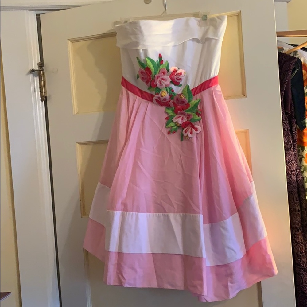 Embroidered Vintage Betsey Johnson party dress
